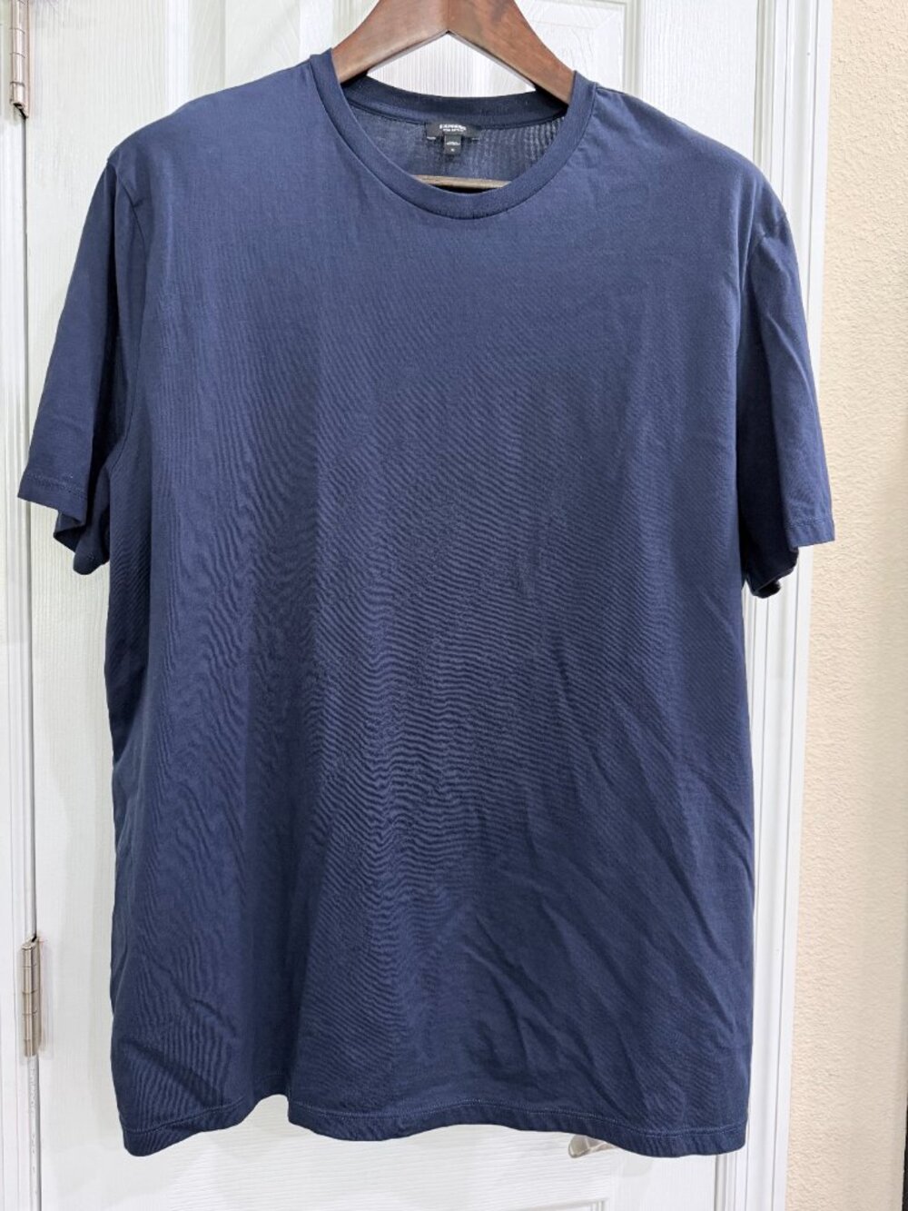 Express Pima Cotton XL Navy Blue Crew Neck T Shirt Soft Luxury Basic Tee